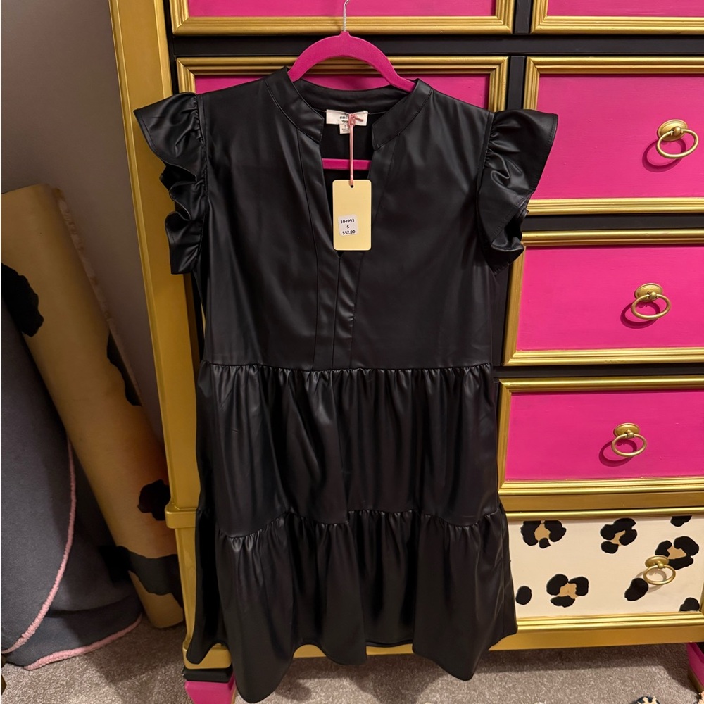 Entro Black Ruffled Mini Dress
